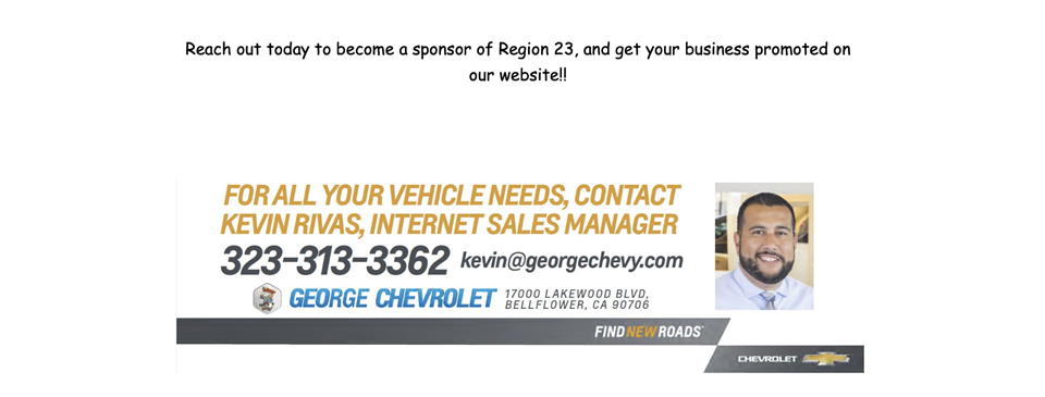 Sponsor our Region